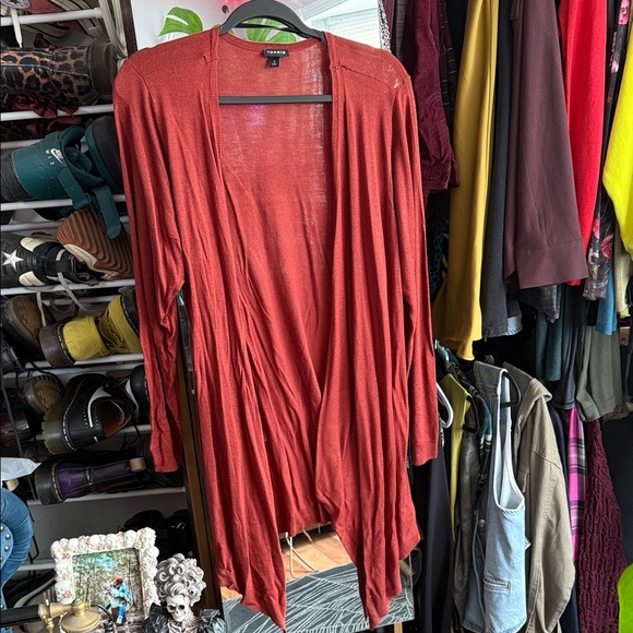 torrid Sweaters - Torrid Rust Open Front Cardigan